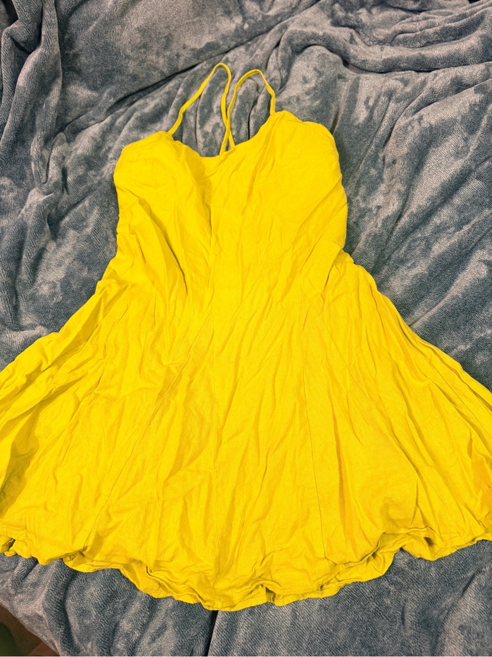 a new day Lime Green Mini Dress with Spaghetti Straps